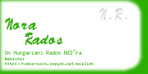 nora rados business card